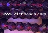 CRB2667 15.5 inches 3*4mm faceted rondelle red garnet beads