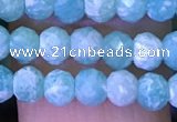 CRB2669 15.5 inches 3*4mm faceted rondelle amazonite beads