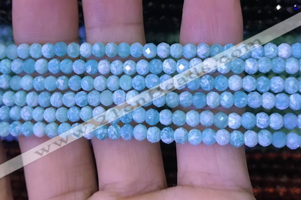 CRB2669 15.5 inches 3*4mm faceted rondelle amazonite beads