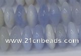 CRB267 15.5 inches 5*12mm rondelle blue chalcedony beads