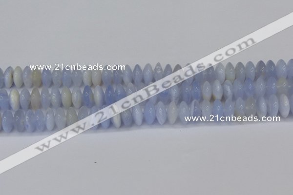 CRB267 15.5 inches 5*12mm rondelle blue chalcedony beads
