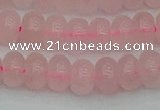 CRB2802 15.5 inches 6*10mm rondelle rose quartz beads wholesale