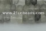 CRB2805 15.5 inches 4*6mm rondelle cloudy quartz beads wholesale