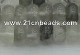 CRB2807 15.5 inches 6*10mm rondelle cloudy quartz beads wholesale