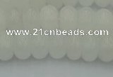 CRB2812 15.5 inches 6*10mm rondelle white jade beads wholesale