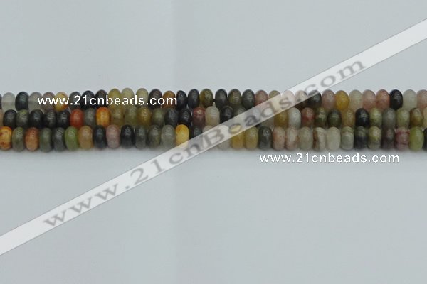 CRB2845 15.5 inches 4*6mm rondelle fancy jasper beads wholesale