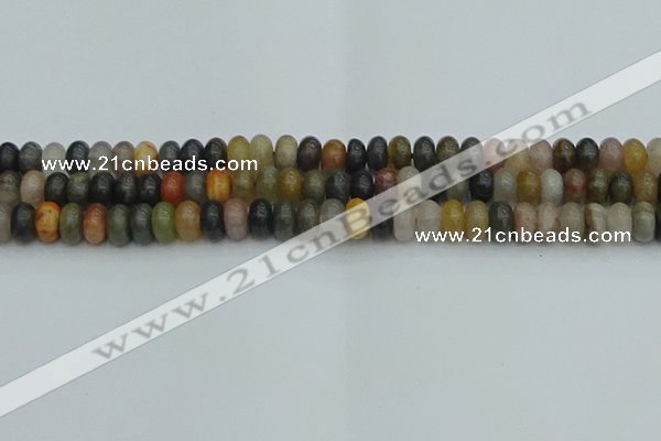 CRB2846 15.5 inches 5*8mm rondelle fancy jasper beads wholesale