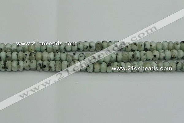 CRB2850 15.5 inches 4*6mm rondelle sesame jasper beads