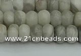 CRB2861 15.5 inches 5*8mm rondelle grey agate beads