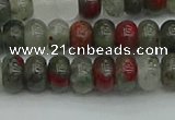 CRB2870 15.5 inches 4*6mm rondelle blood jasper beads
