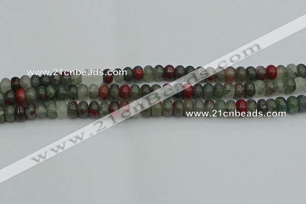 CRB2870 15.5 inches 4*6mm rondelle blood jasper beads