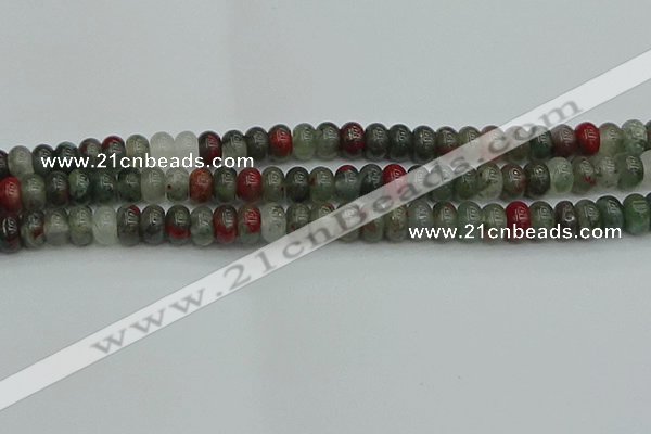 CRB2871 15.5 inches 5*8mm rondelle blood jasper beads