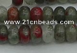 CRB2872 15.5 inches 6*10mm rondelle blood jasper beads