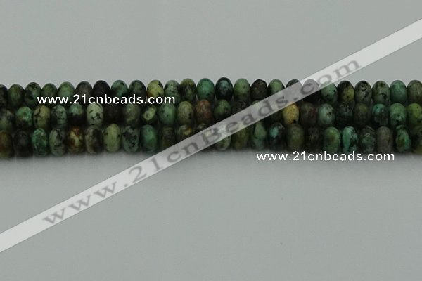 CRB2902 15.5 inches 6*10mm rondelle African turquoise beads