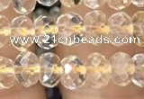 CRB3011 15.5 inches 4*6mm faceted rondelle citrine beads
