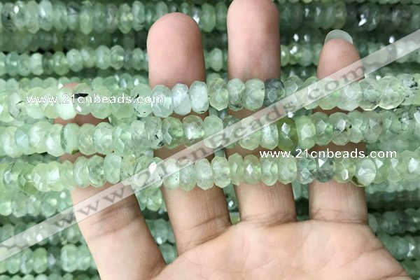 CRB3015 15.5 inches 5*9mm faceted rondelle prehnite beads