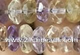 CRB3020 15.5 inches 5*9mm faceted rondelle ametrine beads