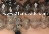 CRB3023 15.5 inches 5*8mm faceted rondelle smoky quartz beads