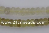 CRB303 15.5 inches 5*8mm - 10*14mm faceted rondelle lemon quartz beads