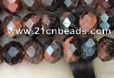 CRB3042 15.5 inches 4*6mm faceted rondelle red tiger eye beads