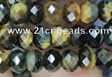 CRB3046 15.5 inches 4*6mm faceted rondelle mixed tiger eye beads