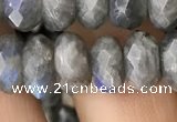 CRB3050 15.5 inches 6*10mm faceted rondelle labradorite beads