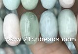 CRB3064 15.5 inches 8*14mm rondelle morganite gemstone beads