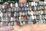 CRB3074 5*8mm - 4*9mm faceted rondelle Botswana agate beads