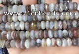 CRB3075 15.5 inches 5*10mm faceted rondelle Botswana agate beads