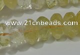 CRB308 15.5 inches 8*12mm faceted rondelle citrine gemstone beads