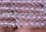 CRB3100 15.5 inches 2*3mm faceted rondelle tiny white crystal beads