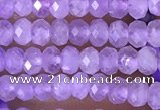 CRB3104 15.5 inches 2*3mm faceted rondelle tiny lavender amethyst beads