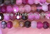 CRB3108 15.5 inches 2*3mm faceted rondelle tiny tourmaline beads