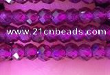 CRB3112 15.5 inches 2*3mm faceted rondelle tiny garnet beads