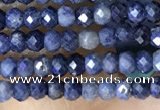CRB3113 15.5 inches 2*3mm faceted rondelle tiny sapphire beads