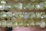 CRB3115 15.5 inches 2*3mm faceted rondelle tiny peridot beads