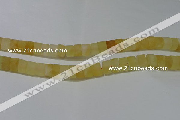 CRB312 15.5 inches 8*12mm tyre matte citrine gemstone beads wholesale