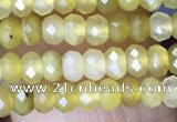 CRB3124 15.5 inches 2*3mm faceted rondelle tiny yellow opal beads