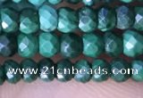 CRB3128 15.5 inches 2*3mm faceted rondelle tiny malachite beads