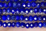 CRB3130 15.5 inches 2*3mm faceted rondelle tiny lapis lazuli beads