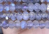 CRB3144 15.5 inches 2.5*4mm faceted rondelle tiny labradorite beads