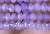 CRB3146 15.5 inches 2.5*4mm faceted rondelle tiny lavender amethyst beads