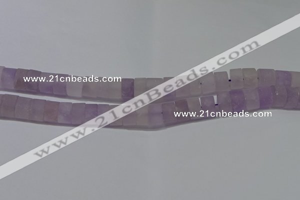 CRB315 15.5 inches 8*12mm tyre matte amethyst gemstone beads