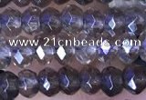 CRB3152 15.5 inches 2.5*4mm faceted rondelle tiny smoky quartz beads