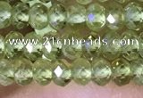 CRB3156 15.5 inches 2.5*4mm faceted rondelle tiny peridot beads