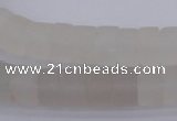 CRB316 15.5 inches 8*12mm tyre white crystal gemstone beads