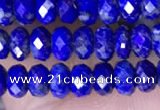 CRB3177 15.5 inches 2.5*4mm faceted rondelle tiny lapis lazuli beads