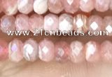 CRB3179 15.5 inches 2.5*4mm faceted rondelle tiny rhodochrosite beads