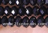 CRB3180 15.5 inches 2.5*4mm faceted rondelle tiny black spinel beads