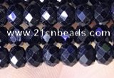 CRB3188 15.5 inches 3*5mm faceted rondelle tiny black spinel beads